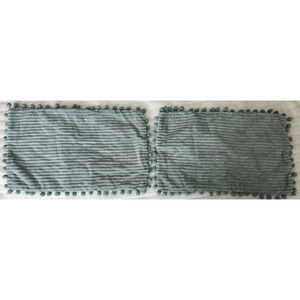 2 Pack - Light Green - Decorative Throw Pillow Covers - 12x20 Inch W/Pom Poms